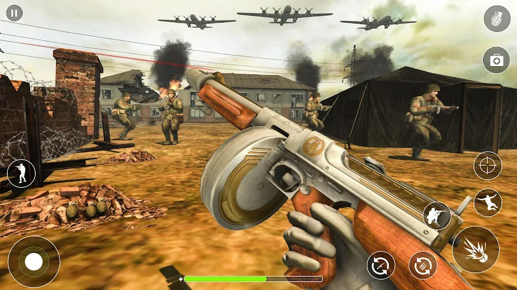 WW2 Survival Shooter :Gun fire (Вторая Мировая Война  ) [МОД Unlocked] APK Android Screenshot 4