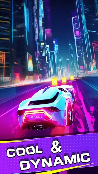 Beat Racing:Car&Music game (Бит Кар Гонки игра музыки ) [МОД Бесконечные монеты] APK Android Screenshot 1