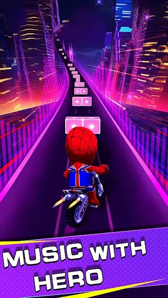 Beat Racing:Car&Music game (Бит Кар Гонки игра музыки ) [МОД Бесконечные монеты] APK Android Screenshot 2