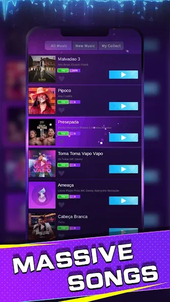 Beat Racing:Car&Music game (Бит Кар Гонки игра музыки ) [МОД Бесконечные монеты] APK Android Screenshot 5