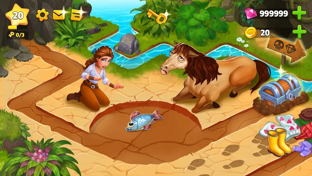 Island Hoppers: Jungle Farm (Айслэнд Квеставэй) [МОД Unlocked] APK Android Screenshot 1