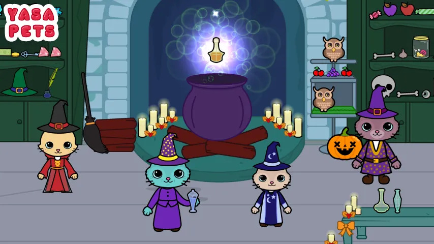 Yasa Pets Halloween (Яса Петс Хэллоуин) [МОД Много денег] APK Android Screenshot 2