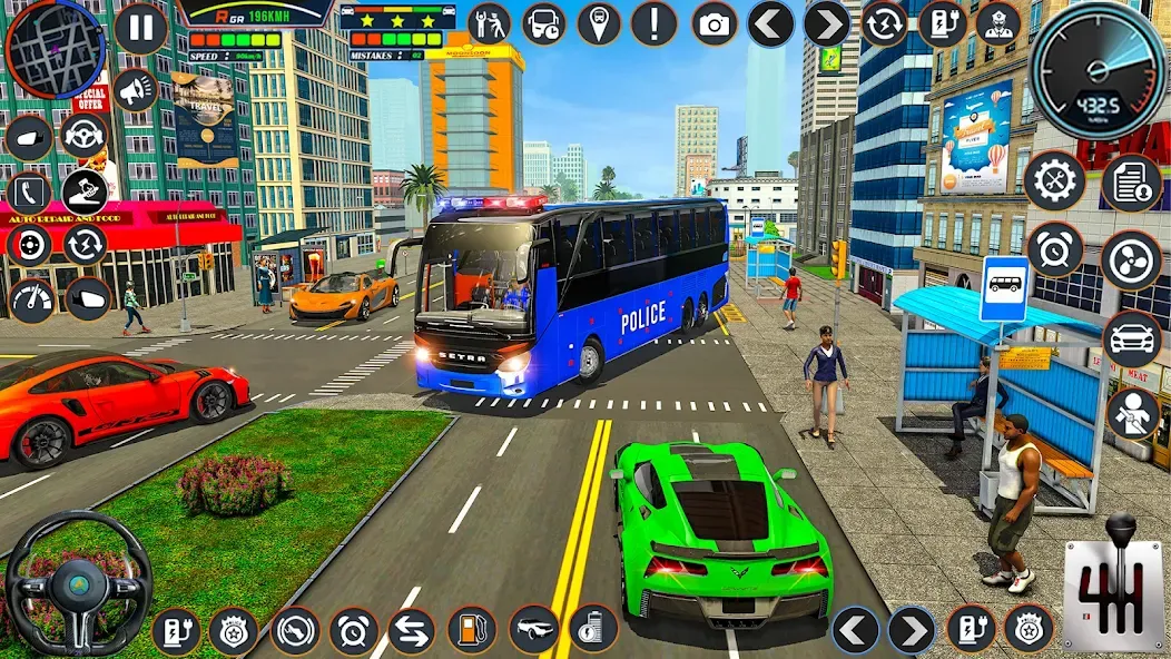 City Bus Simulator Bus Game 3D (Полицейский автобус симулятор) [МОД Premium] APK Android Screenshot 1