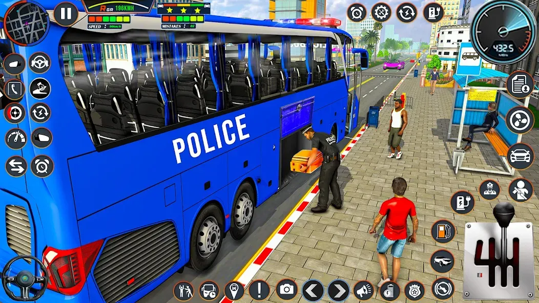 City Bus Simulator Bus Game 3D (Полицейский автобус симулятор) [МОД Premium] APK Android Screenshot 2