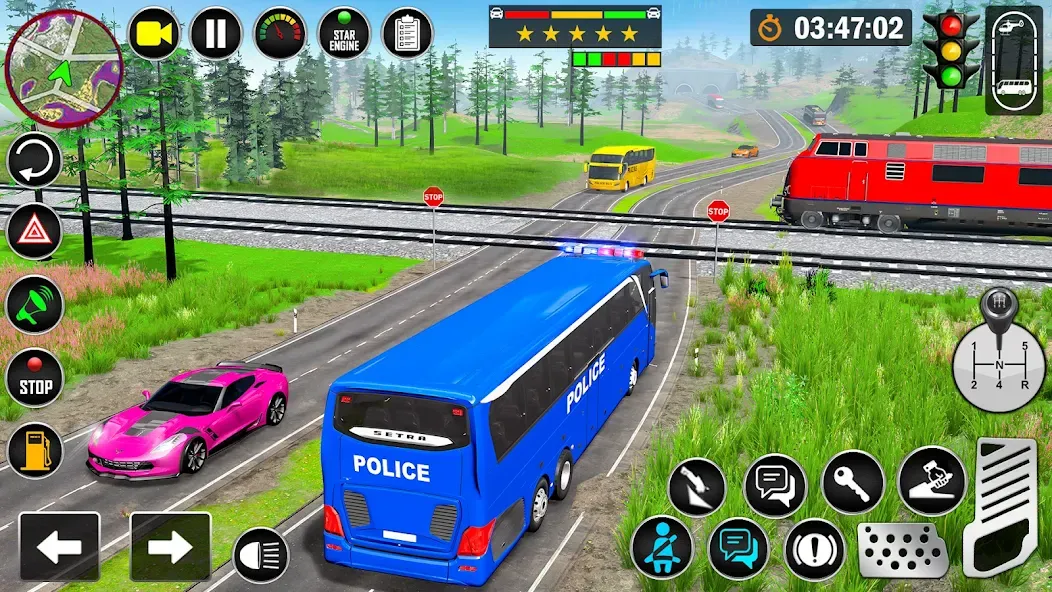 City Bus Simulator Bus Game 3D (Полицейский автобус симулятор) [МОД Premium] APK Android Screenshot 4