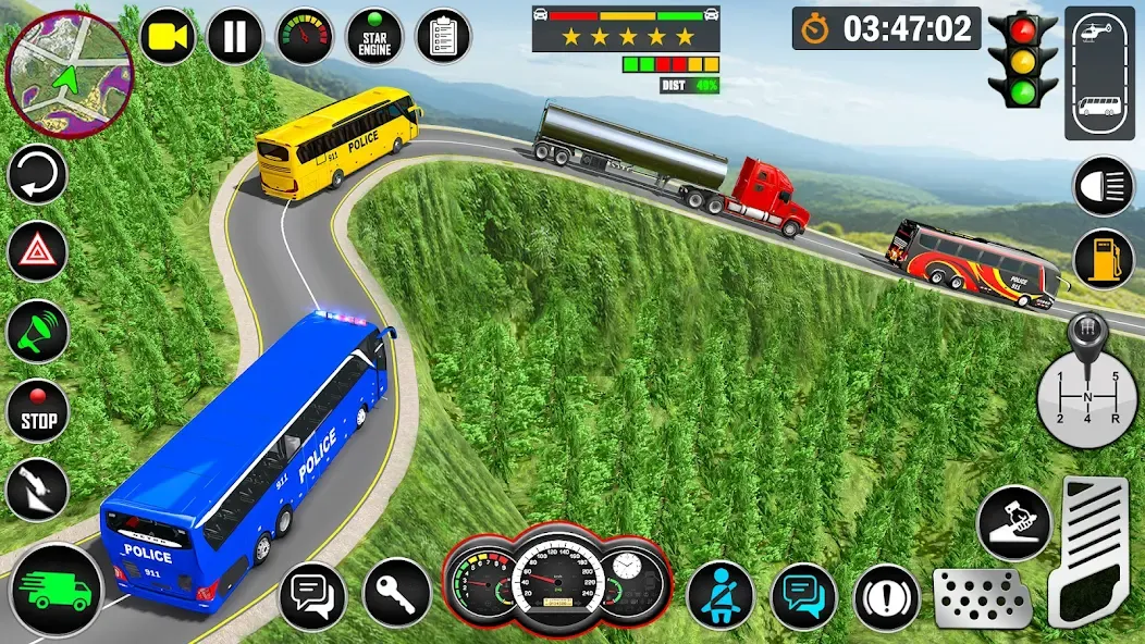 City Bus Simulator Bus Game 3D (Полицейский автобус симулятор) [МОД Premium] APK Android Screenshot 5