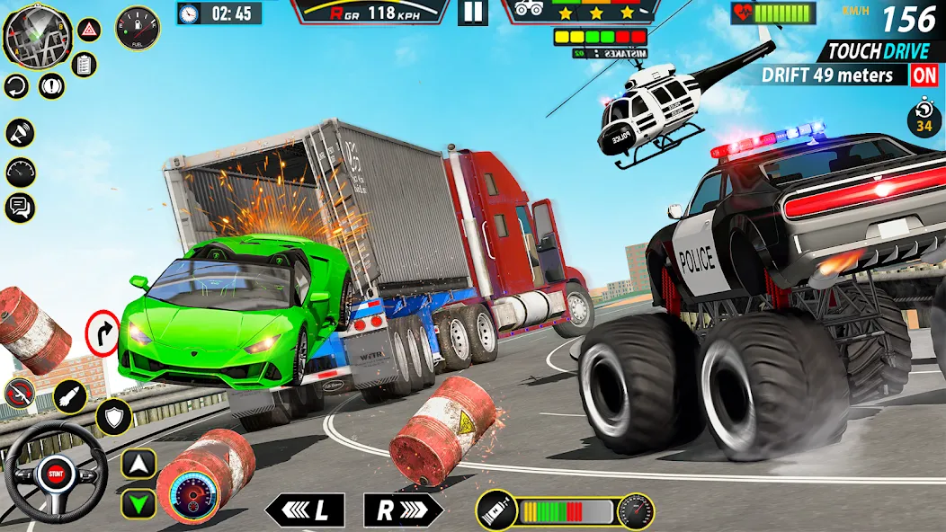 Police Monster Truck Car Games [МОД Premium] APK Android Screenshot 2