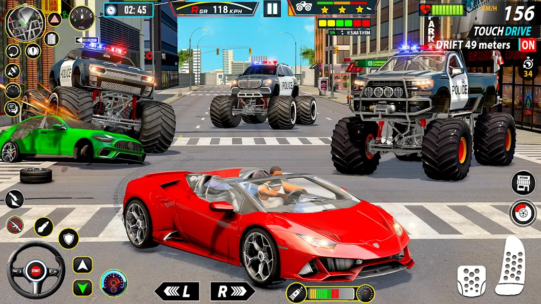 Police Monster Truck Car Games [МОД Premium] APK Android Screenshot 3