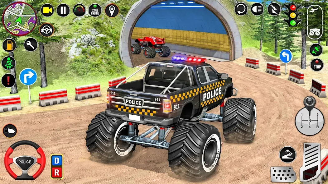 Police Monster Truck Car Games [МОД Premium] APK Android Screenshot 4