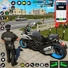 Police Moto Bike Chase Crime (Полицейская мотоциклетная погоня за преступником) [МОД Бесконечные монеты] APK Android