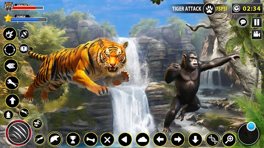 Tiger Simulator Lion games 3D (Тигровый Симулятор Игр Льва 3D) [МОД Меню] APK Android Screenshot 2