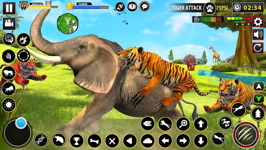 Tiger Simulator Lion games 3D (Тигровый Симулятор Игр Льва 3D) [МОД Меню] APK Android Screenshot 3
