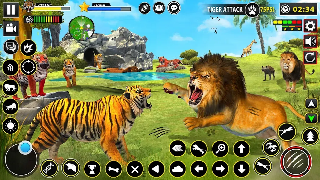 Tiger Simulator Lion games 3D (Тигровый Симулятор Игр Льва 3D) [МОД Меню] APK Android Screenshot 5