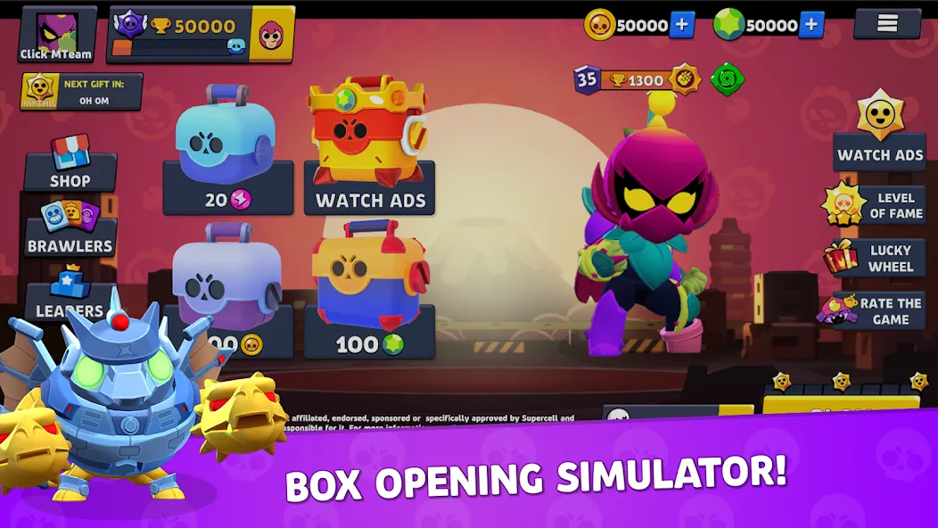 Brawl Box Stars Simulator [МОД Все открыто] APK Android Screenshot 1