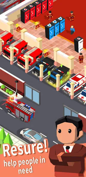 Idle Rescue Tycoon (Айдл Рескью Тайкун) [МОД Mega Pack] APK Android Screenshot 1