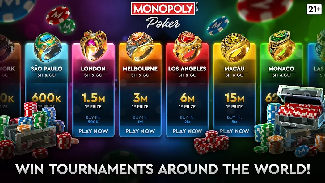 MONOPOLY Poker - Texas Holdem (МОНОПОЛИЯ Покер) [МОД Premium] APK Android Screenshot 2