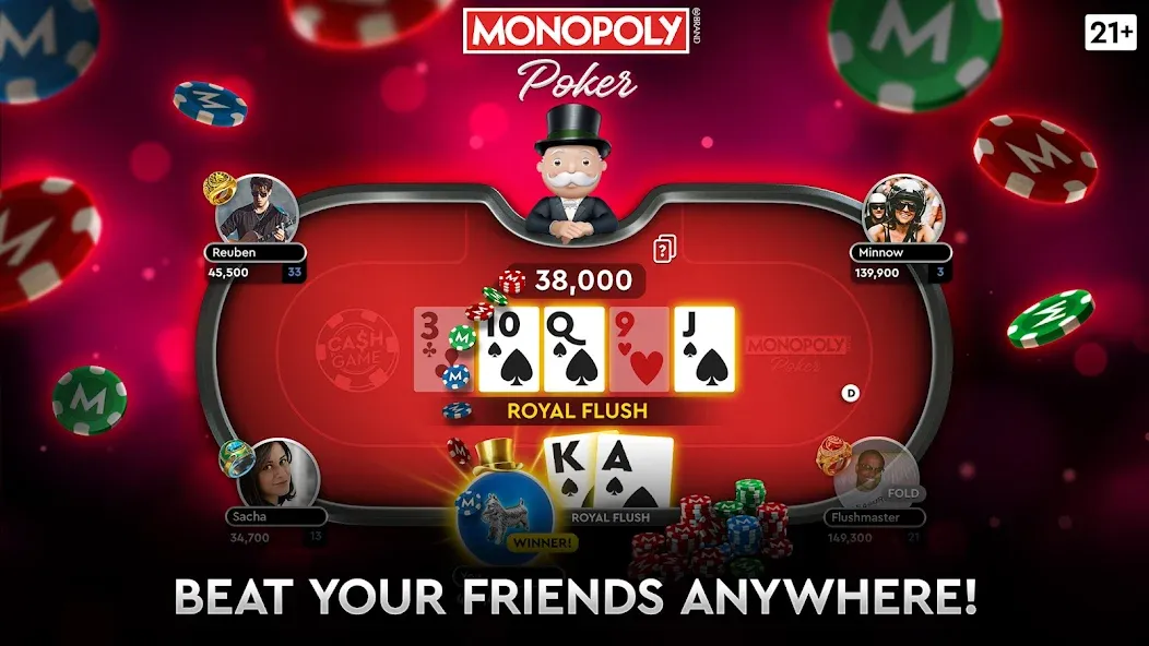 MONOPOLY Poker - Texas Holdem (МОНОПОЛИЯ Покер) [МОД Premium] APK Android Screenshot 3