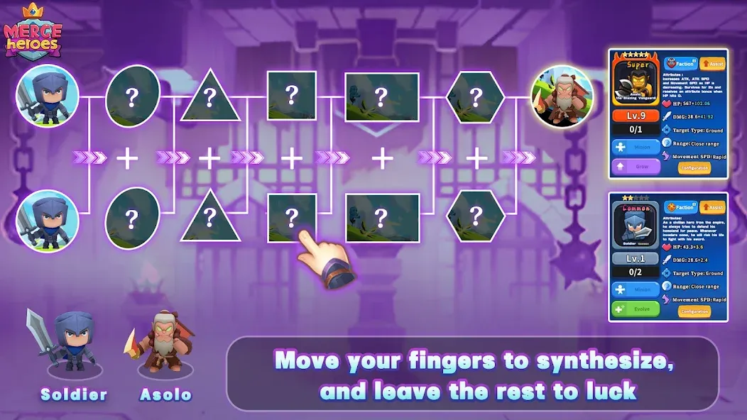 Merge Heroes: Tower Defense (Мердж Хероес) [МОД Все открыто] APK Android Screenshot 2