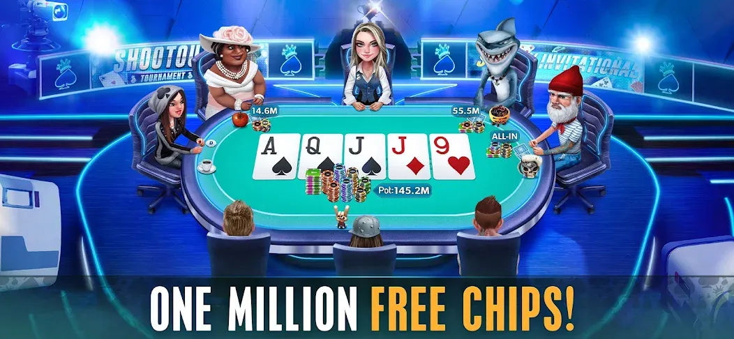 HD Poker: Texas Holdem Casino (ХД Покер) [МОД Много денег] APK Android Screenshot 1