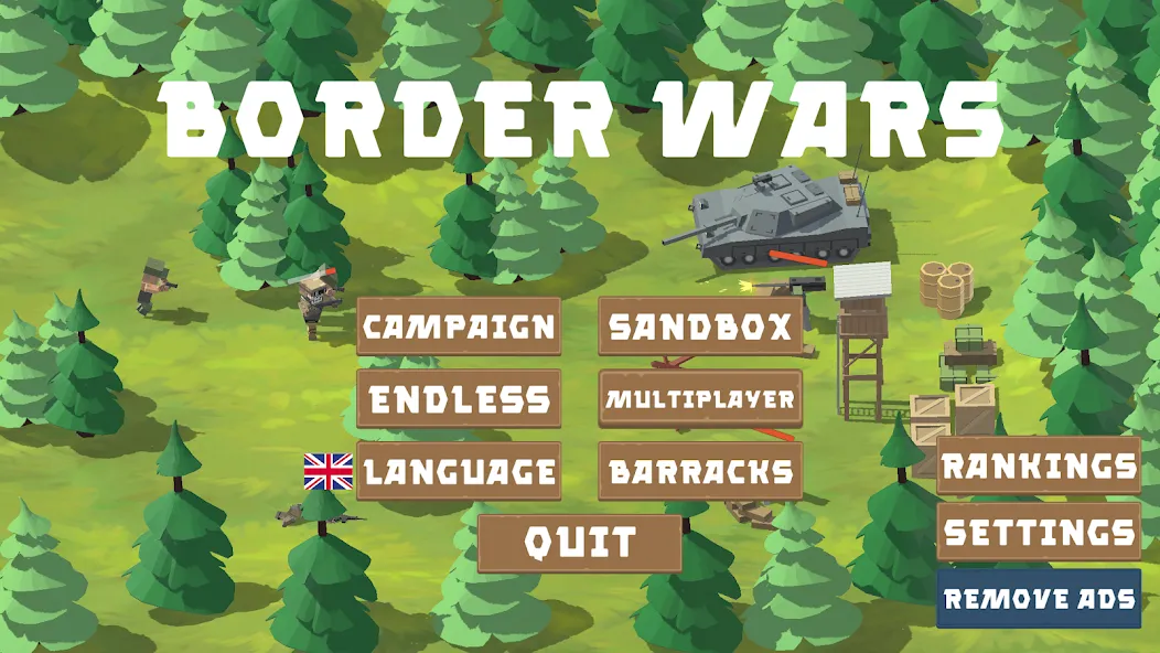 Border Wars: Army Simulator [МОД Бесконечные монеты] APK Android Screenshot 1