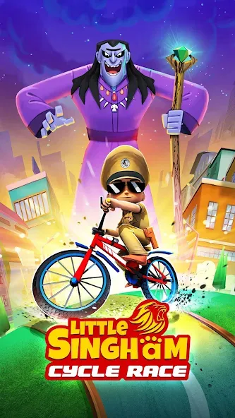 Little Singham Cycle Race (Литл Сингам Велосипедная Гонка) [МОД Premium] APK Android Screenshot 1