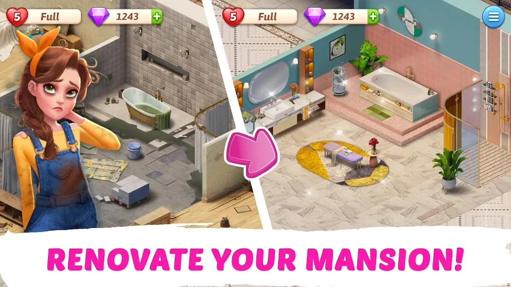 My Story - Mansion Makeover [МОД Unlocked] APK Android Screenshot 2