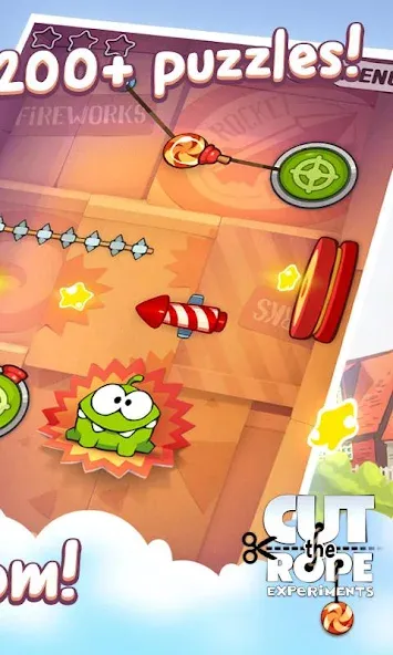 Cut the Rope: Experiments (Кат зе Роуп) [МОД Бесконечные монеты] APK Android Screenshot 2