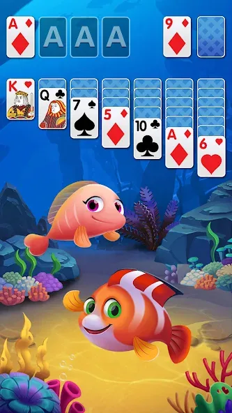 Solitaire Fish Klondike Card (Солитер Карточная игра Клондайк Фиш) [МОД Unlocked] APK Android Screenshot 1