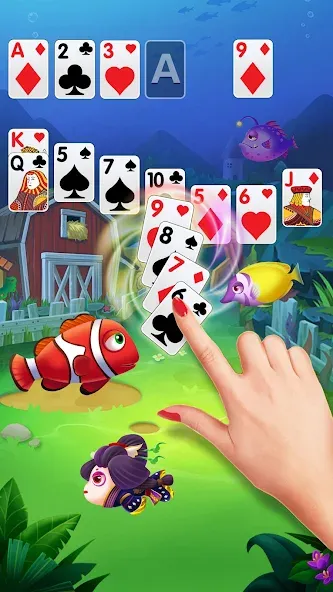 Solitaire Fish Klondike Card (Солитер Карточная игра Клондайк Фиш) [МОД Unlocked] APK Android Screenshot 3