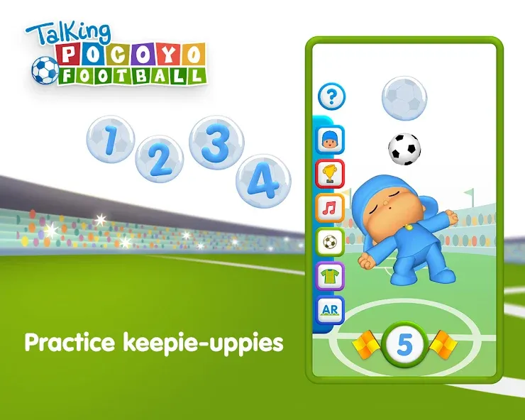 Talking Pocoyo Football [МОД Бесконечные монеты] APK Android Screenshot 5