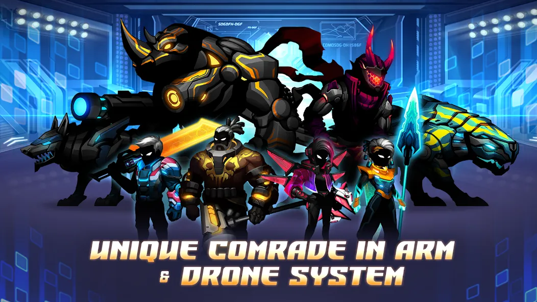 Cyber Fighters: Offline Game (Сайбер Стикмен) [МОД Меню] APK Android Screenshot 5