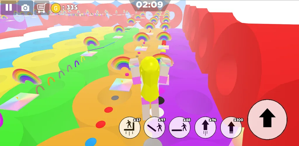 Rainbow Parkour sweet Girl (Рейнбоу Паркур милая девушка) [МОД Бесконечные монеты] APK Android Screenshot 1