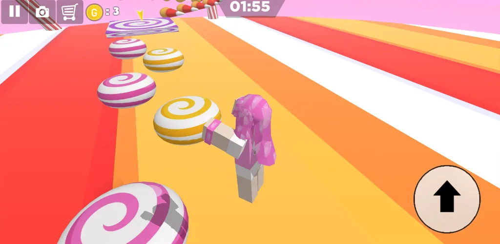 Candy Parkour Sweet girl (Кенди Паркур Свит грл) [МОД Mega Pack] APK Android Screenshot 3