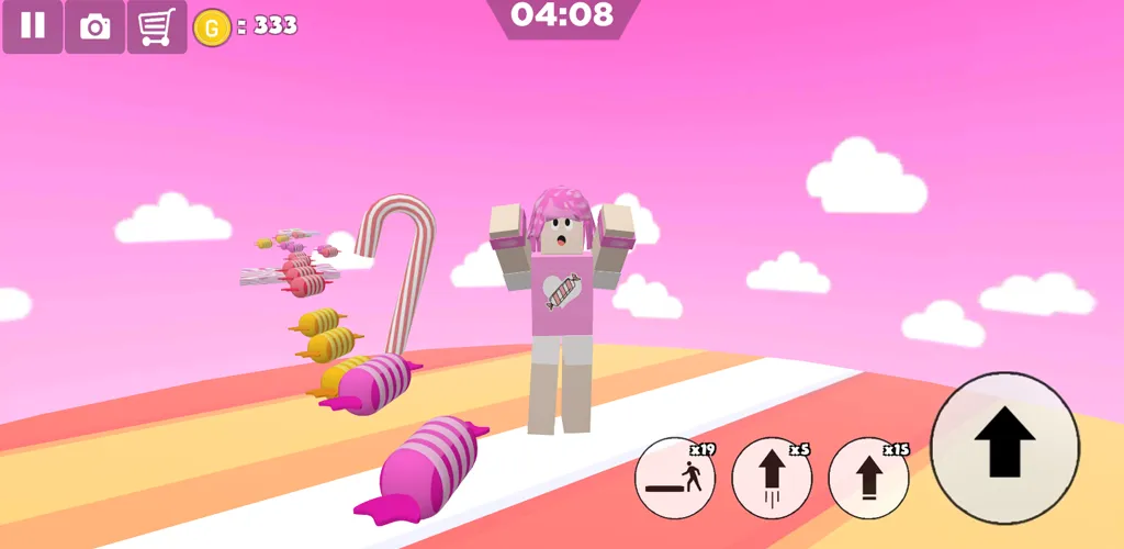 Candy Parkour Sweet girl (Кенди Паркур Свит грл) [МОД Mega Pack] APK Android Screenshot 4
