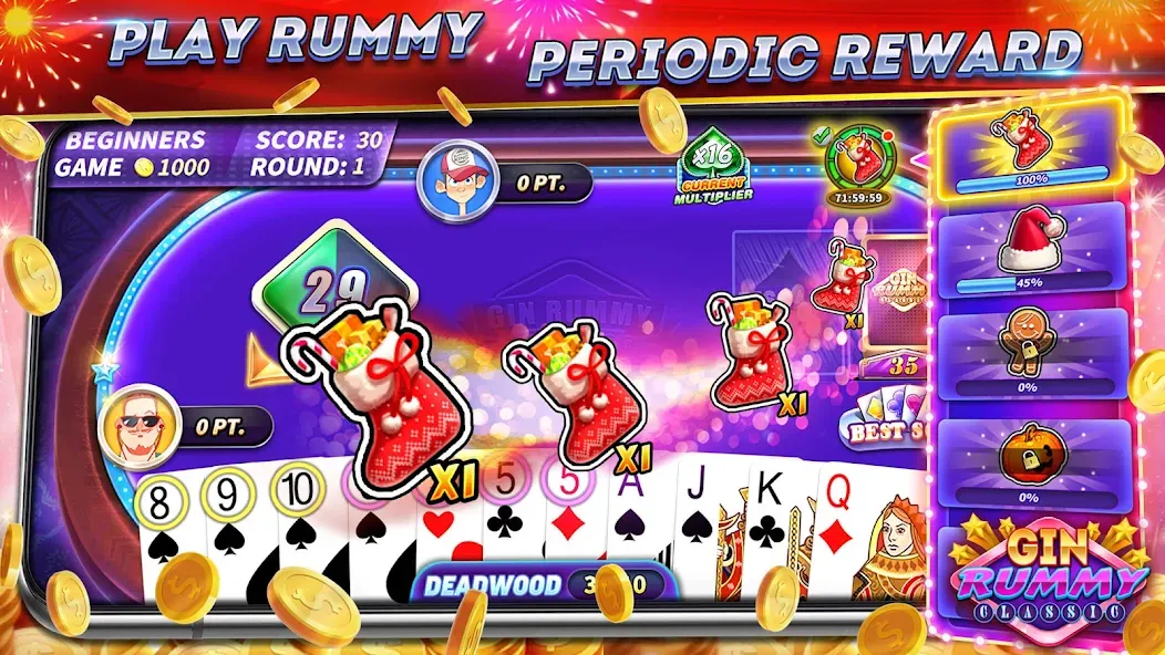Gin Rummy Online & Offline [МОД Все открыто] APK Android Screenshot 1