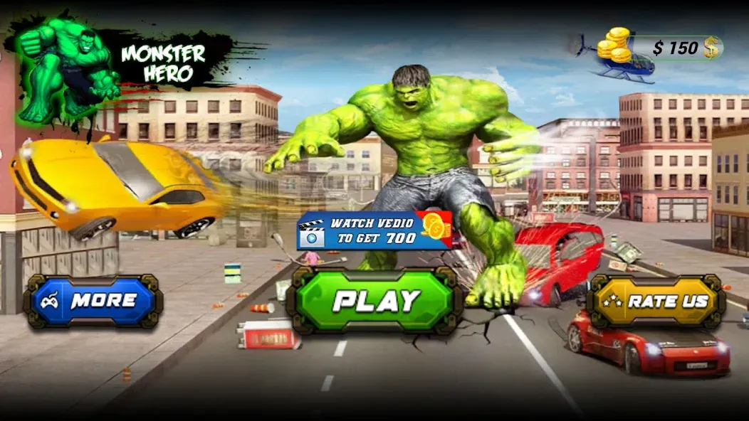 Monster Superhero: Green Fight [МОД Меню] APK Android Screenshot 4
