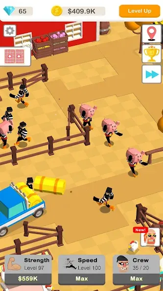 Idle Robbery (Айдл Роббери) [МОД Много денег] APK Android Screenshot 2