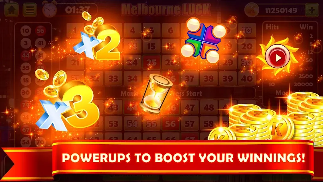 Keno Prime - Super 3X Payout (Кено Приме) [МОД Бесконечные монеты] APK Android Screenshot 5