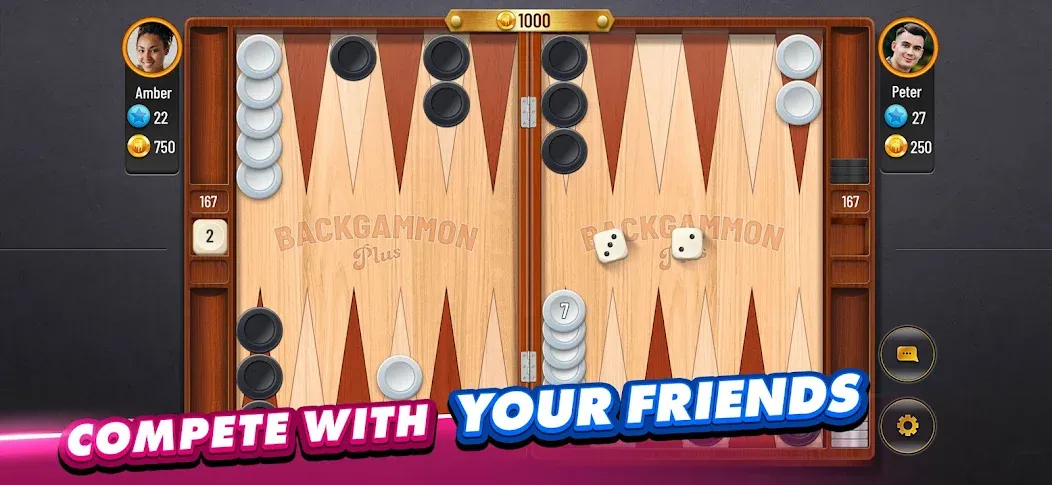 Backgammon Plus - Board Game (Бэкгаммон Плюс) [МОД Premium] APK Android Screenshot 2