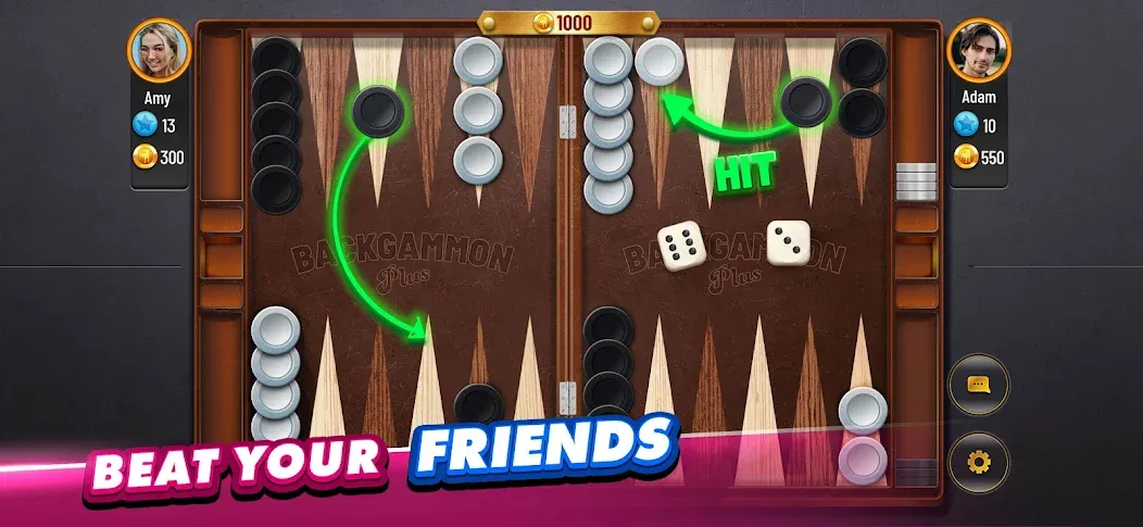 Backgammon Plus - Board Game (Бэкгаммон Плюс) [МОД Premium] APK Android Screenshot 3