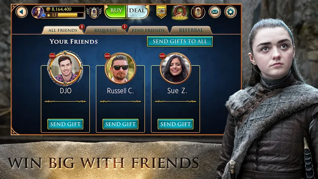 Game of Thrones Slots Casino (Гейм оф Тронс Слотс Казино) [МОД Unlocked] APK Android Screenshot 3