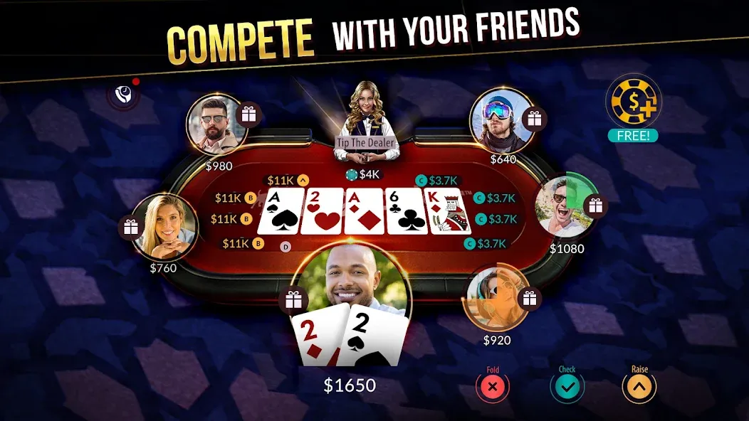 Zynga Poker ™ – Texas Holdem (Зинга Покер) [МОД Меню] APK Android Screenshot 3