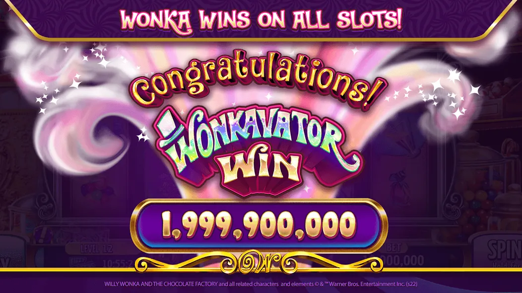Willy Wonka Vegas Casino Slots (Вилли Вонка Вегас Казино Слоты) [МОД Бесконечные монеты] APK Android Screenshot 1