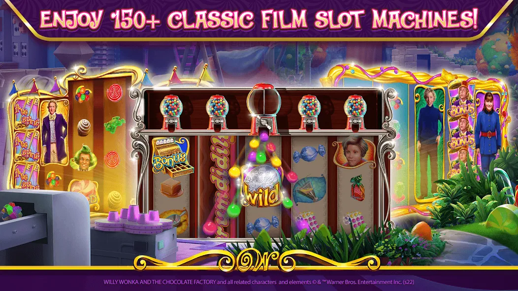 Willy Wonka Vegas Casino Slots (Вилли Вонка Вегас Казино Слоты) [МОД Бесконечные монеты] APK Android Screenshot 3