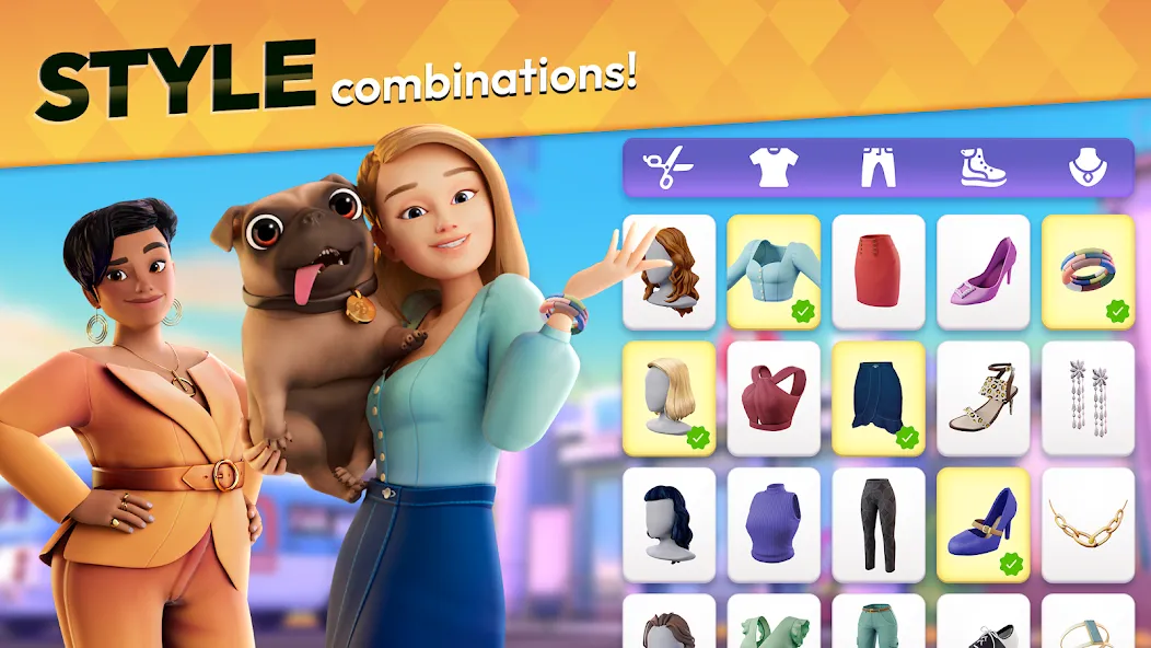 Makeover Match - Fashion Game (Мейковер Матч) [МОД Бесконечные монеты] APK Android Screenshot 4