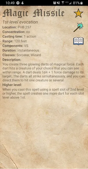 D&D Spellbook 5e [МОД Unlocked] APK Android Screenshot 4