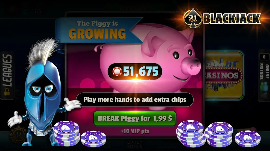 BlackJack 21 - Online Casino [МОД Unlocked] APK Android Screenshot 5