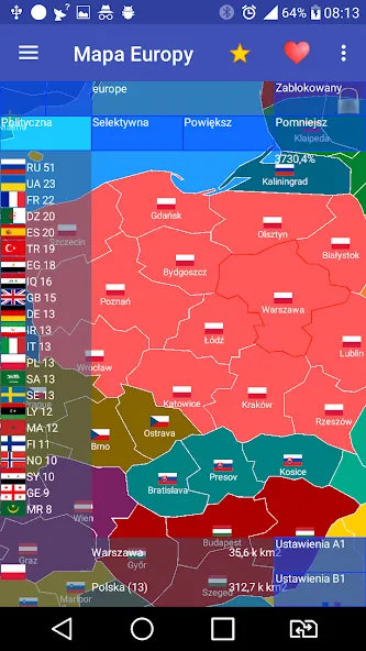 Europe map [МОД Premium] APK Android Screenshot 1