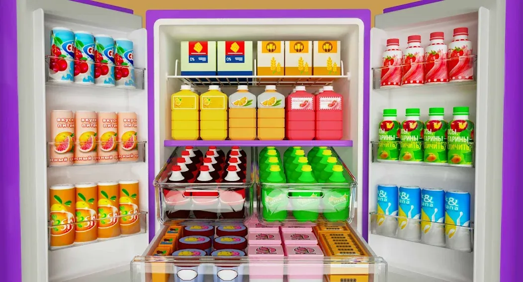 Fill Up Fridge：Organizing Game [МОД Mega Pack] APK Android Screenshot 1
