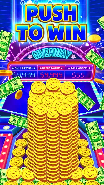 Cash Carnival Coin Pusher Game (Кэш Карнавал Монетный Толкатель Игра) [МОД Mega Pack] APK Android Screenshot 2